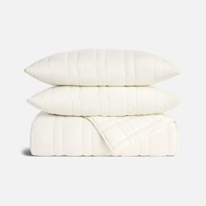 Washed European Linen Quilt Set