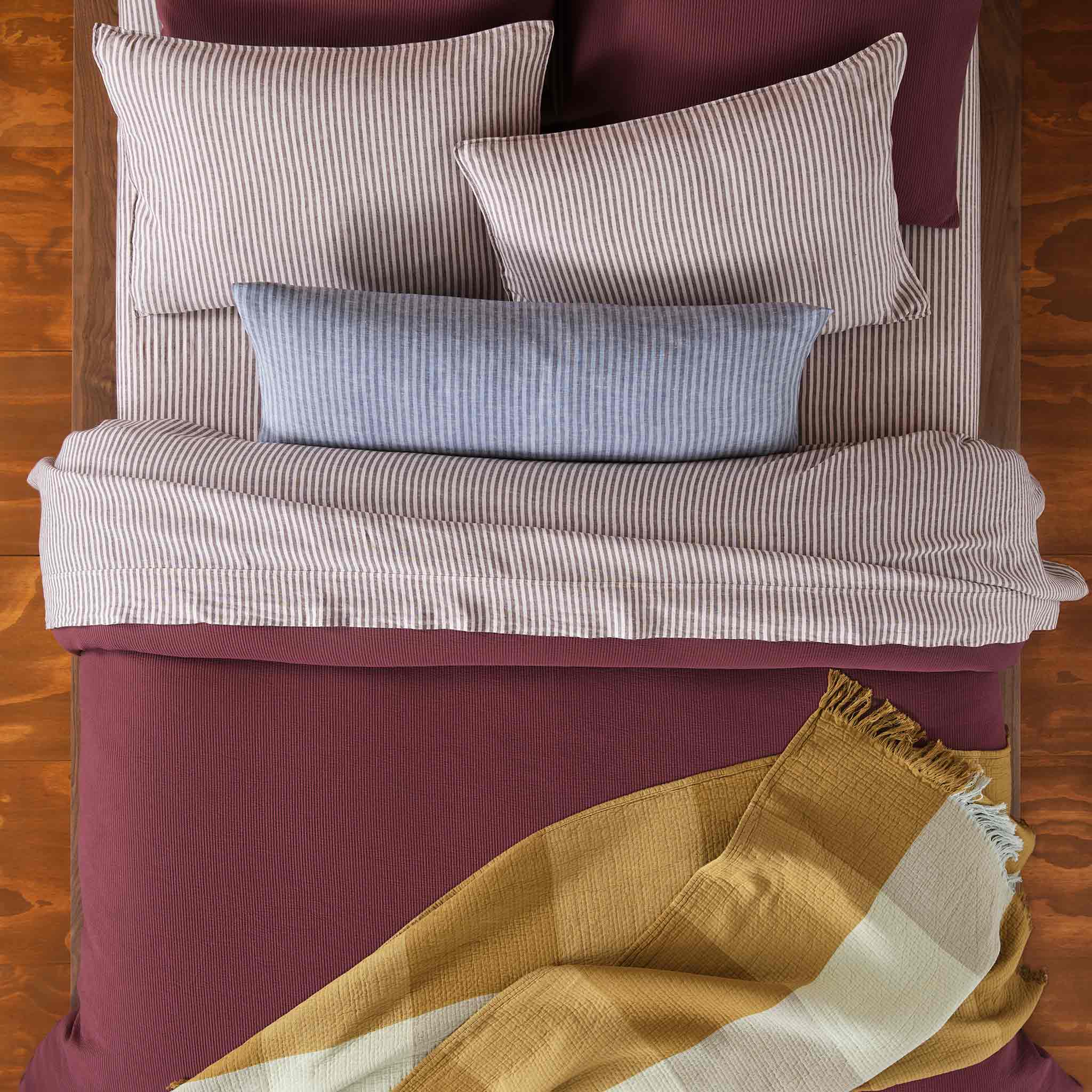 Washed European Linen Lumbar Pillow Cover - Image 9