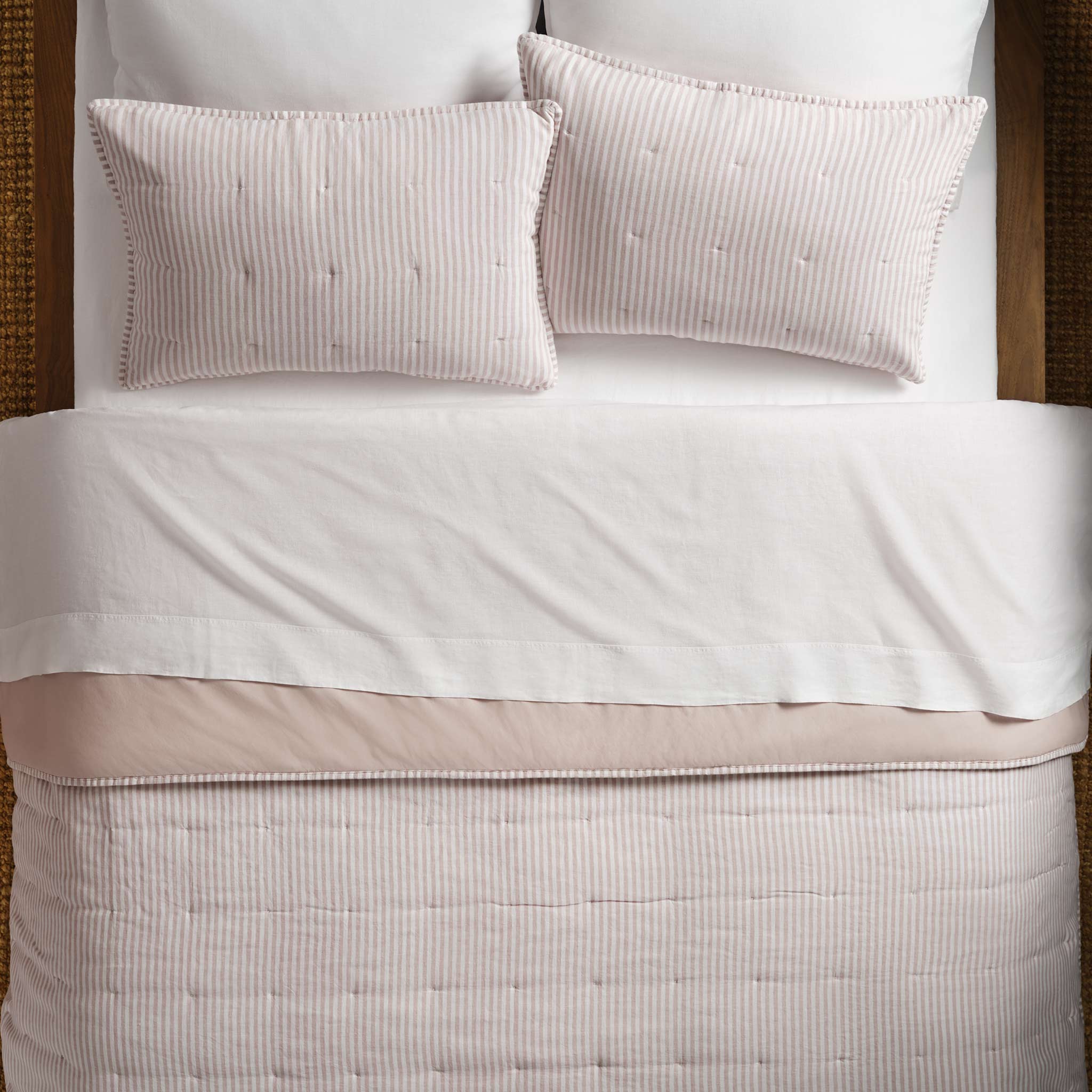 Washed European Linen Quilted Sham Set - Image 33
